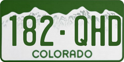 CO license plate 182QHD