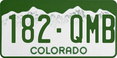 CO license plate 182QMB