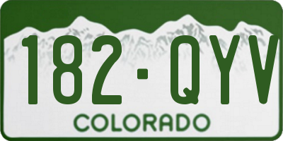 CO license plate 182QYV
