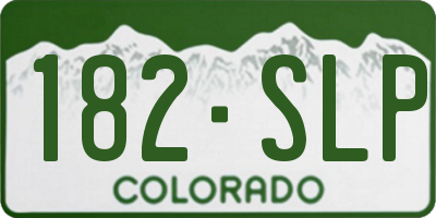 CO license plate 182SLP