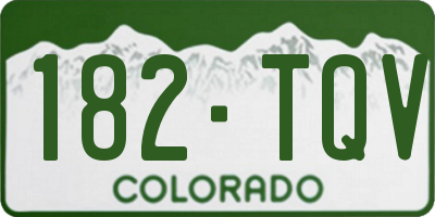 CO license plate 182TQV