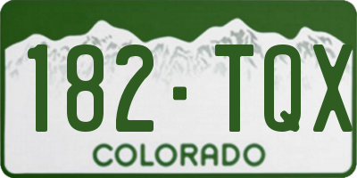 CO license plate 182TQX