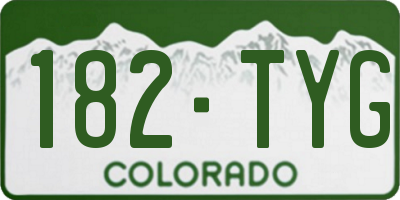 CO license plate 182TYG