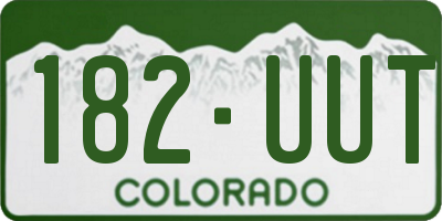 CO license plate 182UUT