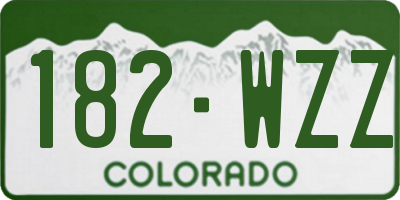 CO license plate 182WZZ