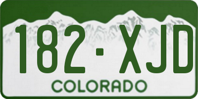 CO license plate 182XJD