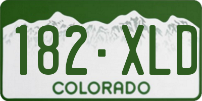 CO license plate 182XLD