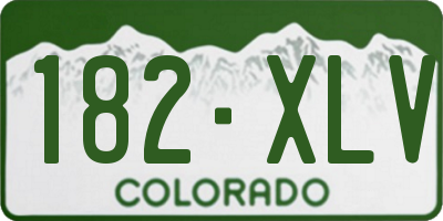 CO license plate 182XLV