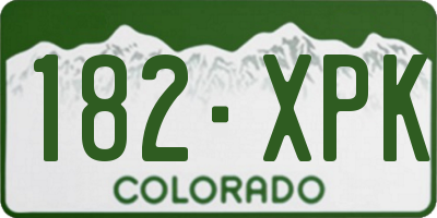CO license plate 182XPK