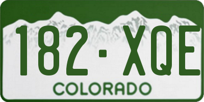 CO license plate 182XQE