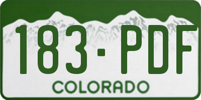 CO license plate 183PDF