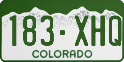 CO license plate 183XHQ
