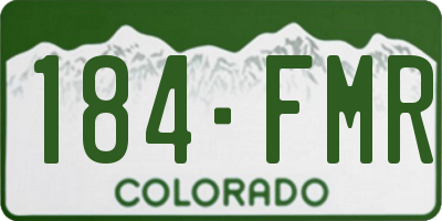 CO license plate 184FMR