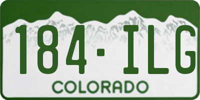 CO license plate 184ILG