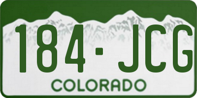 CO license plate 184JCG