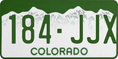 CO license plate 184JJX