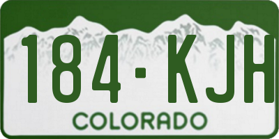 CO license plate 184KJH