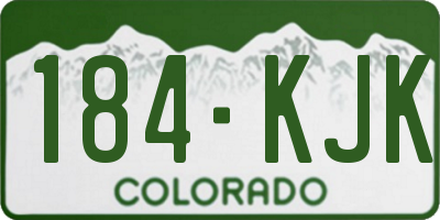 CO license plate 184KJK