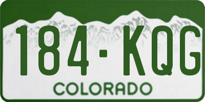 CO license plate 184KQG