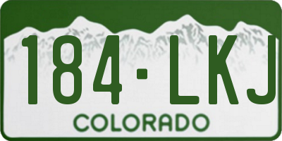 CO license plate 184LKJ