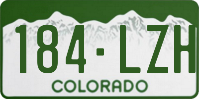CO license plate 184LZH