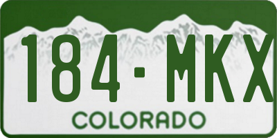 CO license plate 184MKX