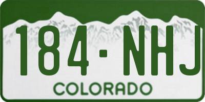 CO license plate 184NHJ