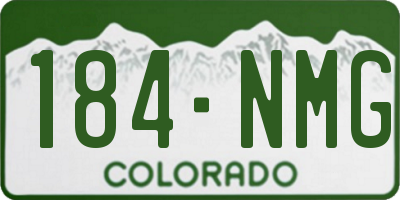 CO license plate 184NMG