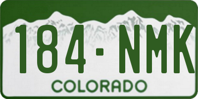 CO license plate 184NMK