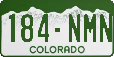 CO license plate 184NMN