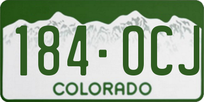 CO license plate 184OCJ