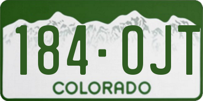 CO license plate 184OJT