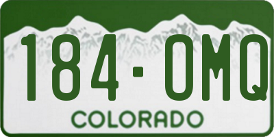 CO license plate 184OMQ
