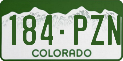CO license plate 184PZN