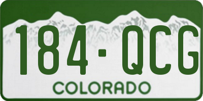 CO license plate 184QCG