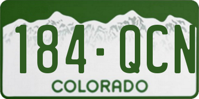 CO license plate 184QCN