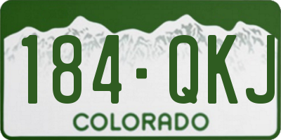CO license plate 184QKJ