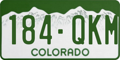CO license plate 184QKM