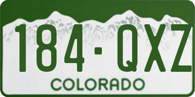 CO license plate 184QXZ