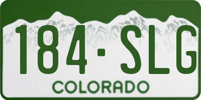 CO license plate 184SLG