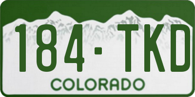 CO license plate 184TKD