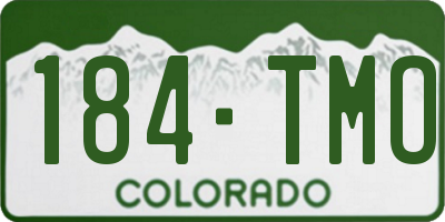 CO license plate 184TMO