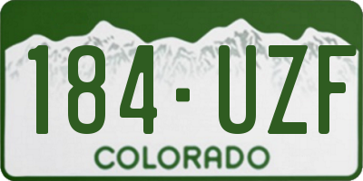 CO license plate 184UZF