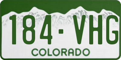 CO license plate 184VHG