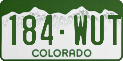 CO license plate 184WUT