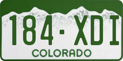 CO license plate 184XDI