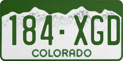 CO license plate 184XGD