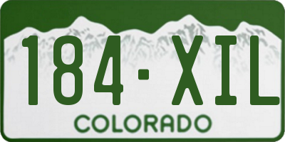 CO license plate 184XIL