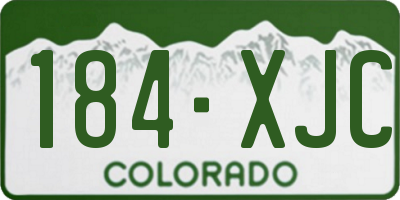 CO license plate 184XJC