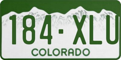 CO license plate 184XLU